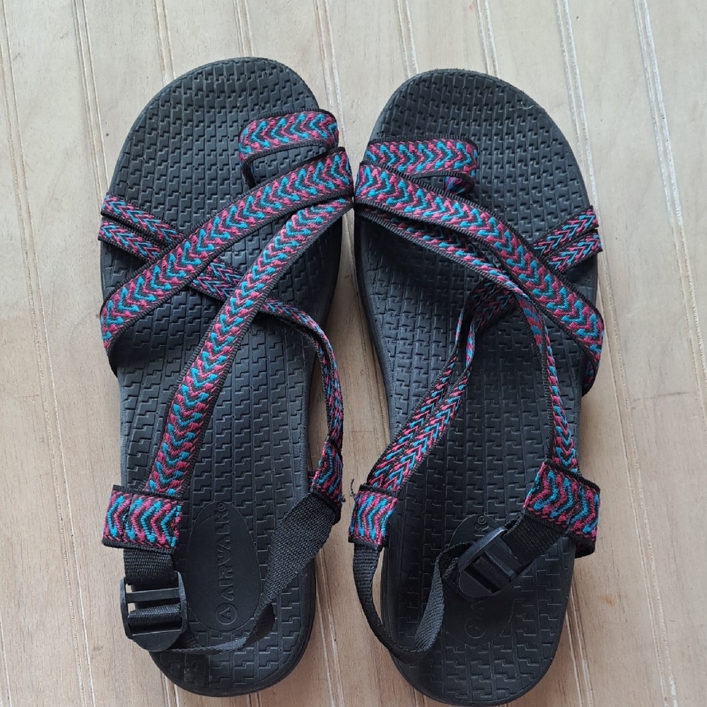 Airwalk Strappy Hiking Sandals Comfort  Colorful Woven Straps Toe Strap Unisex